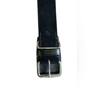 Vintage Ralph Lauren Wide Western Black Belt  Suede Leather Medium